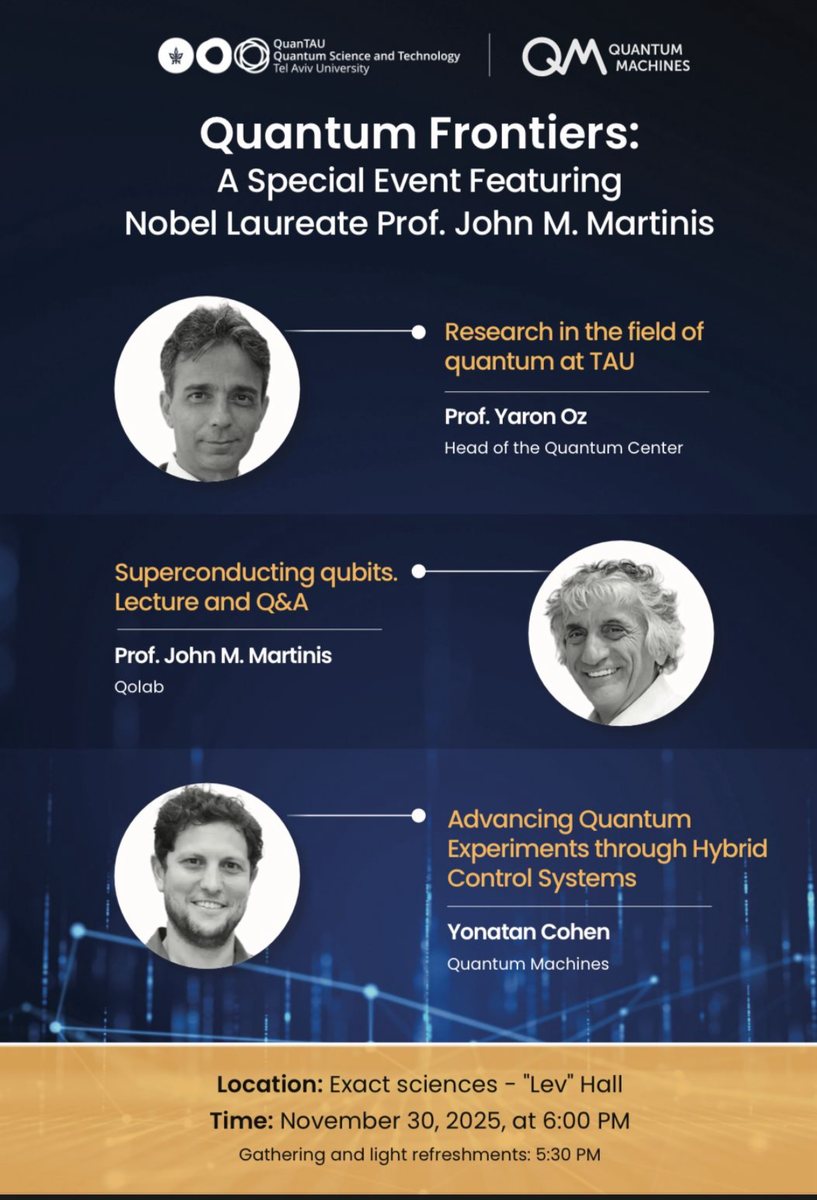 Poster: Quantum Frontiers: A Special Event Featuring Nobel Laureate Prof. John M. Martinis