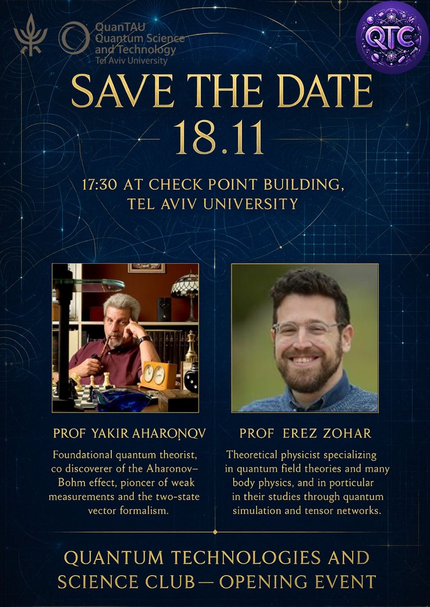 Poster: Quantum Technologies and Science Club — Opening Event